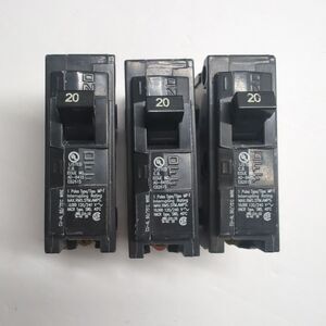 Lot Of 3 Murray MP120 20-Amp Single Pole Type Circuit Breaker